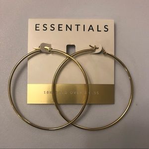 18k Gold covered Hoops NEW!